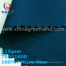 Tela de microfibra de sarga de poliéster para pantalones de tela (GLLML335)